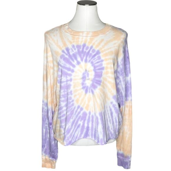 DAYDREAMER Spiral Tie Dye Long Sleeve Crop T-shirt - Picture 8 of 8